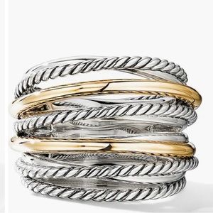 DAVID YURMAN Crossover Wide Ring with 18k Gold